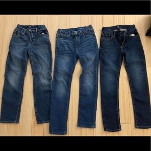 3 like new pairs of slim jeans size 10 Gap Crewcuts